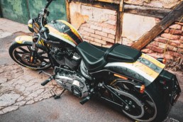 Branding promo-motocyklu Harley Davidson pro Dunlop